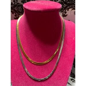 By Alexa Rae (BAR) Mixed Metals snake chain silver and gold necklace